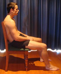 Poor sitting posture without a lumbar support