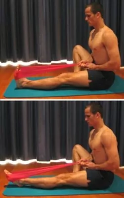 Exercises for a Strained Calf - Resistance Band Calf Strengthening