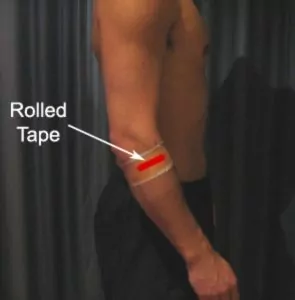 Tennis Elbow Taping - Roll Position