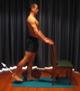 Exercises for Patellofemoral Pain Syndrome - Hip Extension in Standing (right leg)