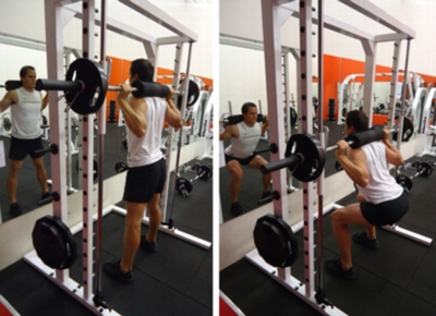 Knee Strengthening Exercises at the Gym - Smith Machine Squats