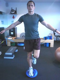 Balance Exercise on Dura Disc