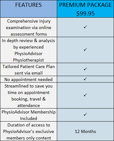 Online Physiotherapy Consultation (Premium Package Features)