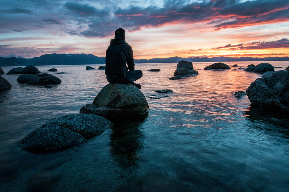 Mindfulness - Sitting watching sunset