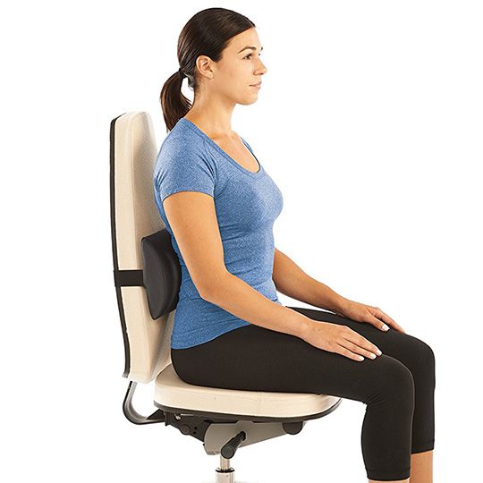 Seat Wedge with Lumbar Roll — Perfect Postures